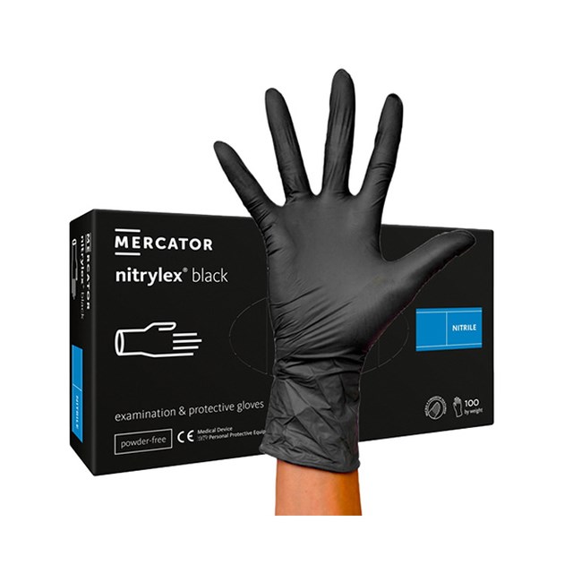 Nitrilhandske Nitrylex Black, Svart - 100 Pack - L - 1