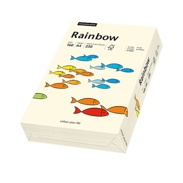 Papper Rainbow A4 160g creme 250ark/fp - 1