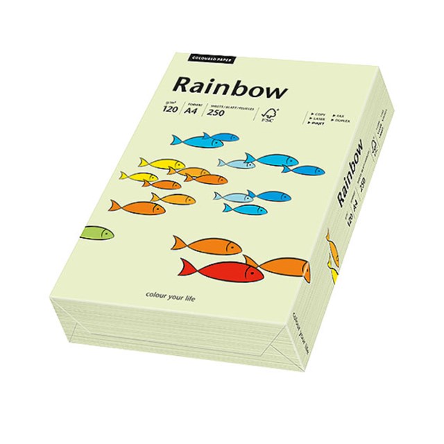 Papper Rainbow A4 120g ljusgrön 250ark/fp - 1