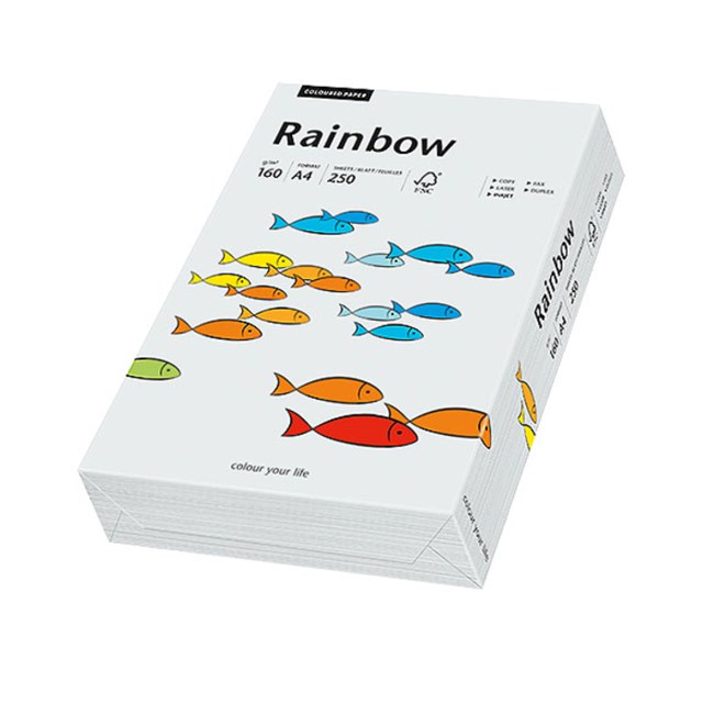 Papper Rainbow A4 160g ljusgrå 250ark/fp - 1
