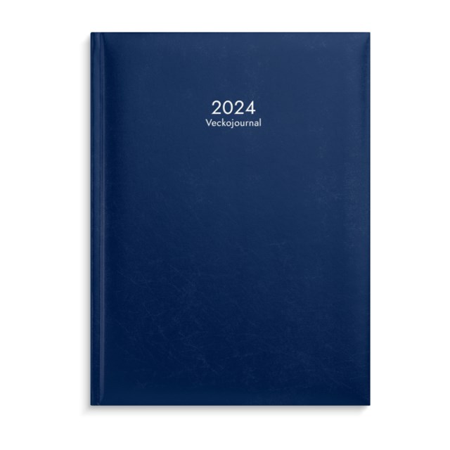 Burde Veckojournal Blå Konstläder 2024 - 1
