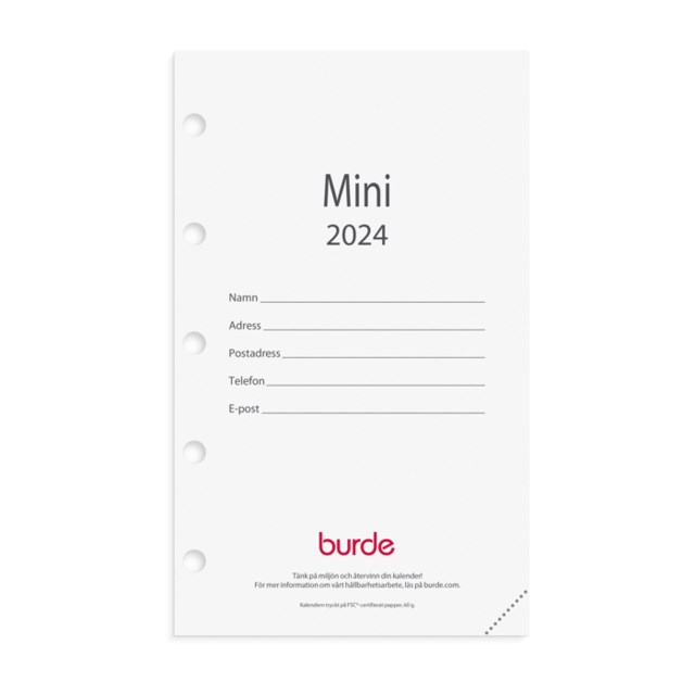Burde Mini Kalendersats 2024 - 1