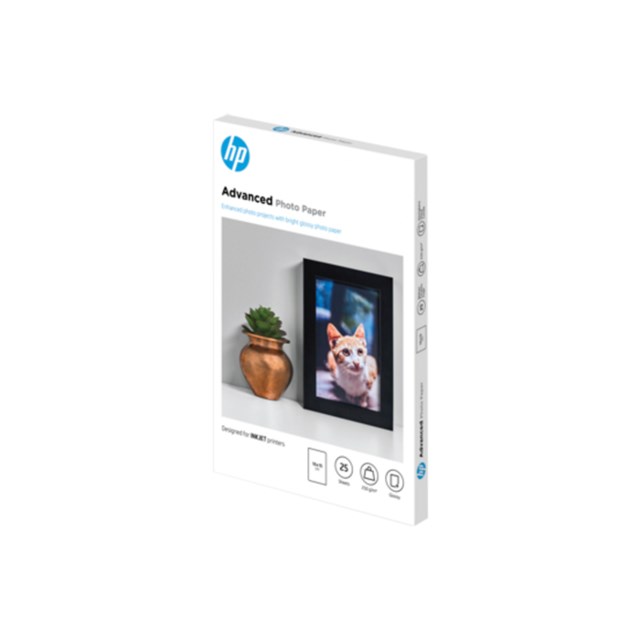 Fotopapper HP Adv. Glossy 250g 10x15cm 25st/fp - 1