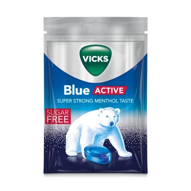 Vicks Blue Active Super Strong sockerfri 72 g - 1