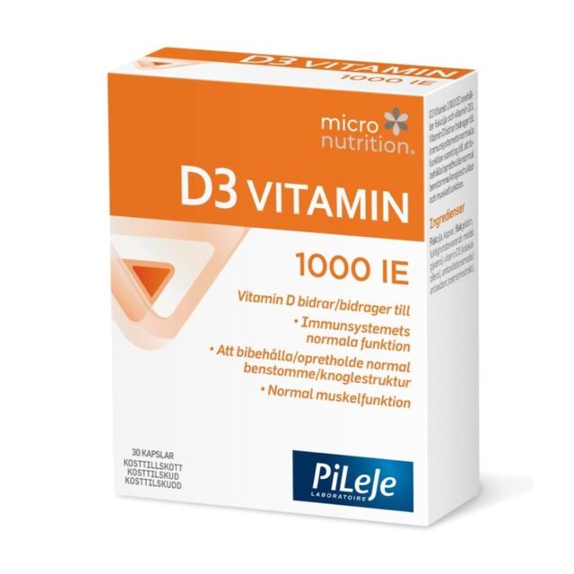 Micronutrition D3 Vitamin 1000 IE - 30 Pack - 1